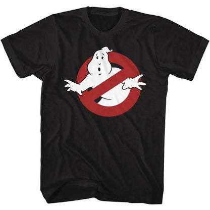 The Real Ghostbusters Symbol Black Adult T-Shirt Xlt