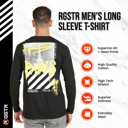 Men'S Long Sleeve Graphic Fashion Streetwear Trendy Cool T-Shirt Tees