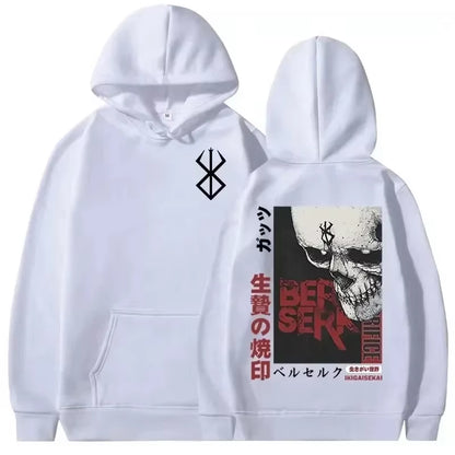 Men'S Hoodie Casual Oversized Pullovers Anime Berserk Guts Graphic Print Hoodie Swordsman Casca Brand of Sacrifice Zodd Hoodies