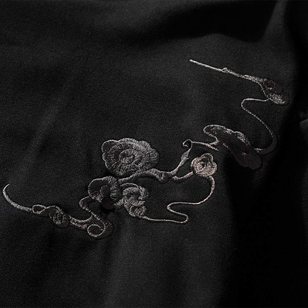 Japanese Streetwear Embroidered Hoodies for Men