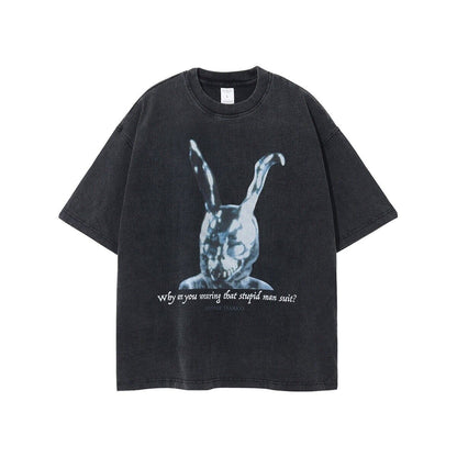 Unisex Washed T-Shirt Oversized Streetwear Donnie Darko Movie